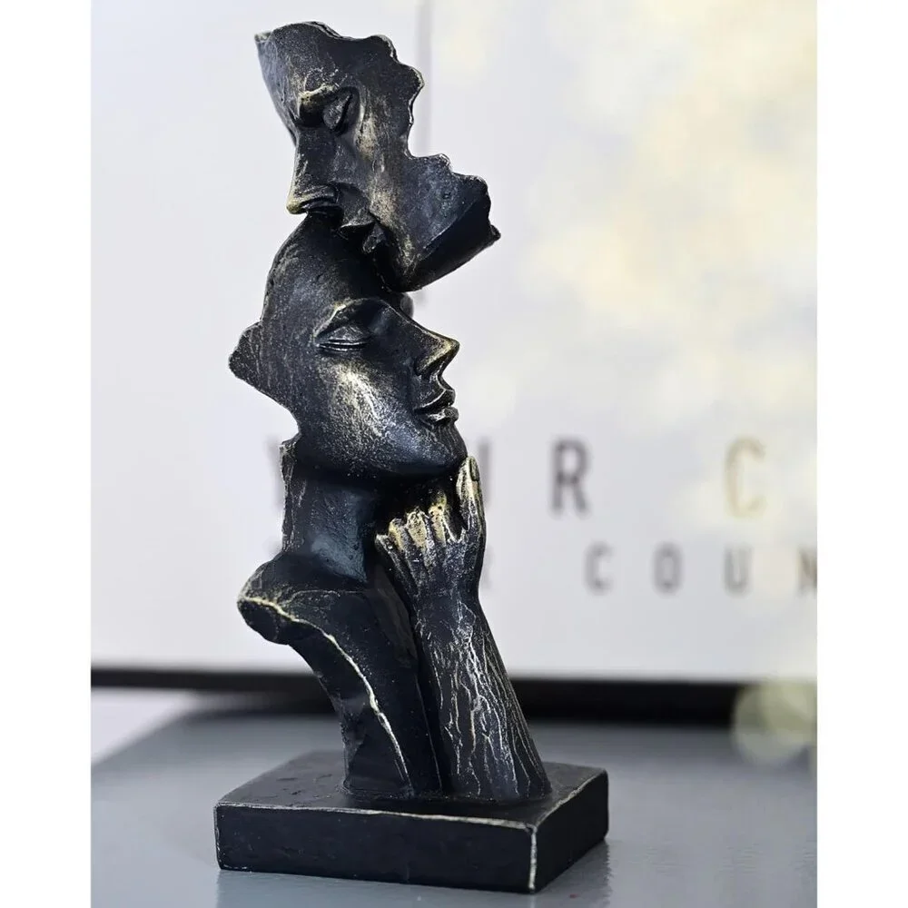 Abstract Love Statues for Anniversary Valentine’s Gifts Handcrafted Couple